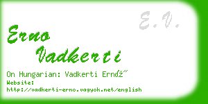 erno vadkerti business card